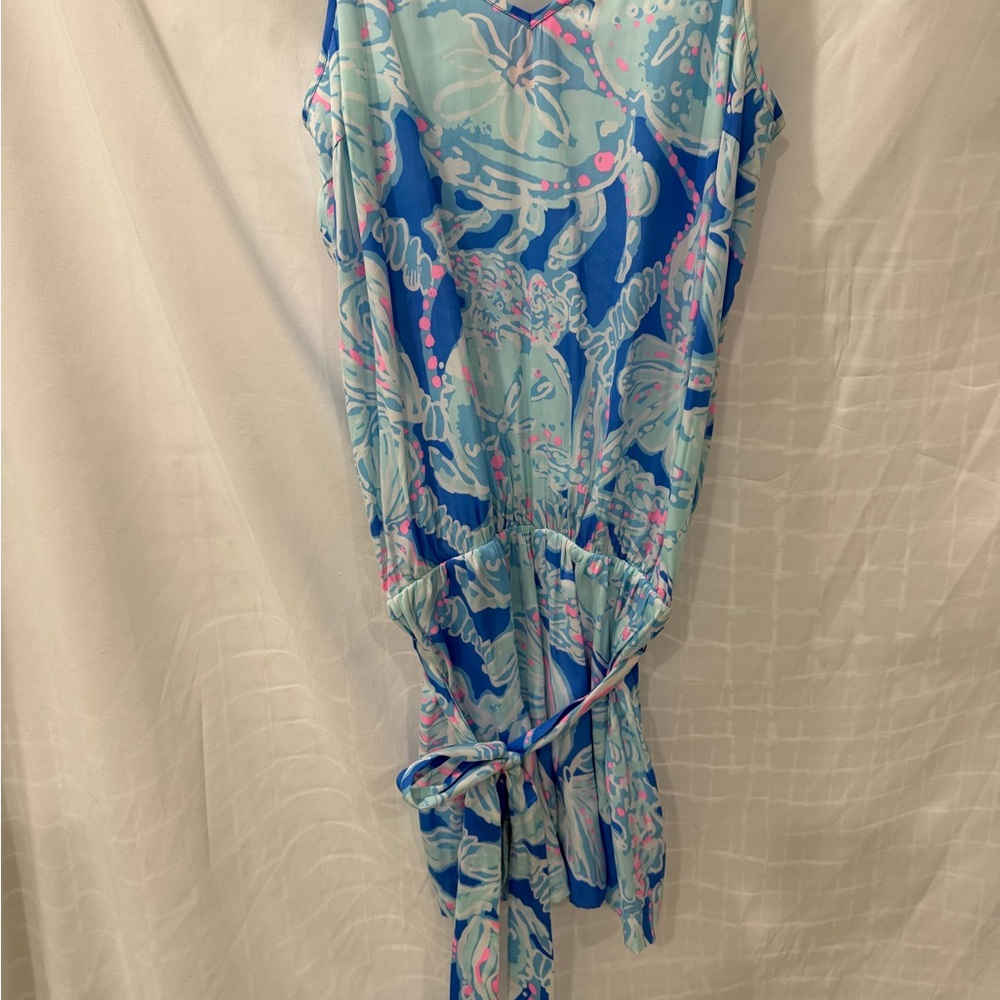Lilly Pulitzer Blue and Pink Short Romper size XS